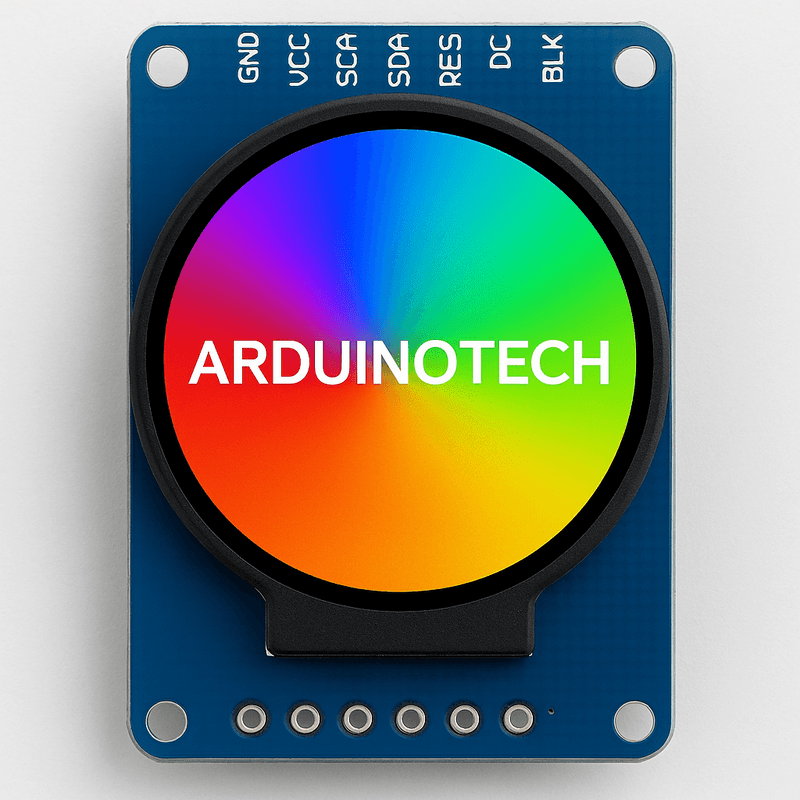 1.28-Inch Round TFT LCD 240×240 GC9A01 Display – SPI RGB Screen for Arduino & ESP32