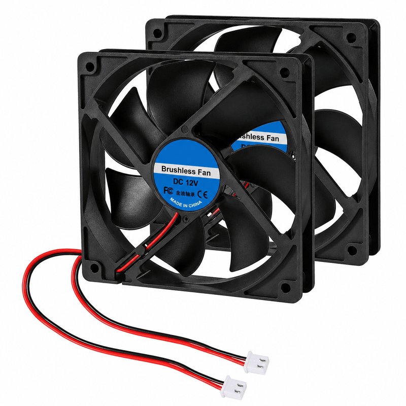 12V DC Mini Cooling Fan 2-Pin Brushless Cooling Fan for Electronics, DIY Projects, 3D Printers & PC Cooling