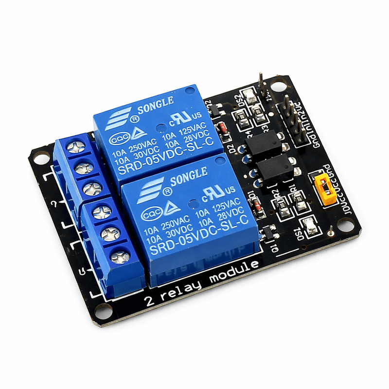2 Channel Relay Module 5V for Arduino – Dual Relay Switch Module for Home Automation & DIY Projects