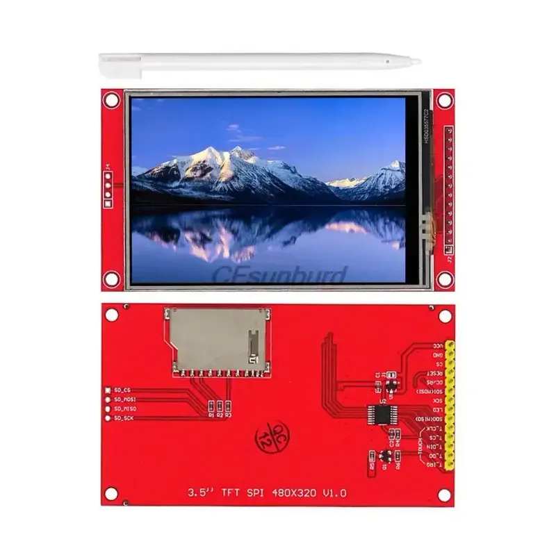 3.5-Inch 480×320 TFT Touch Screen LCD Display | SPI Touch Panel Shield for Arduino UNO, Mega & ESP32