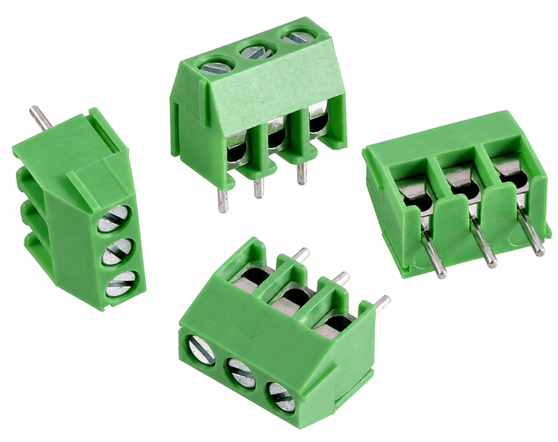 3-Pin Screw Terminal Block Connector 3.5mm Pitch – PCB Mount Wire Connector for Arduino & Electronics Projects