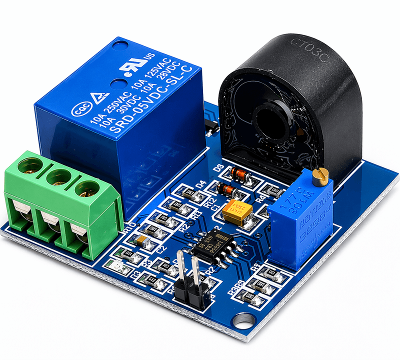 5A Overcurrent Protection Sensor Module AC Current Detection 12V Relay Module for Arduino