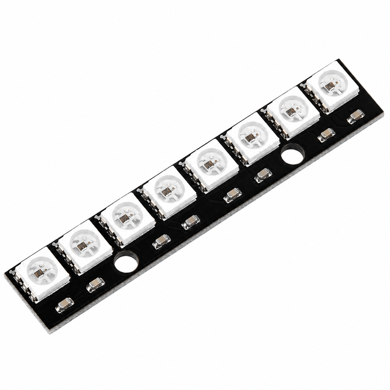 8 Channel WS2812 5050 RGB LED Lamp Panel Module 5V Addressable Rainbow Light Board for Arduino, ESP32 & Raspberry Pi