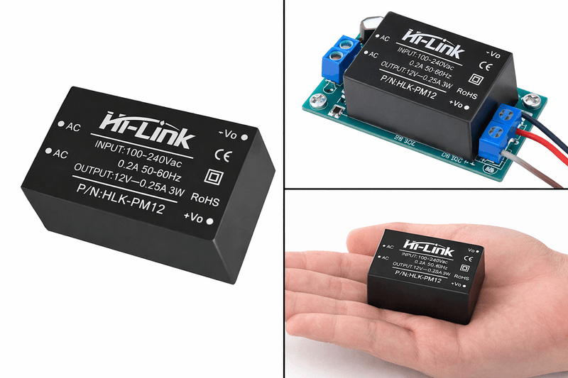 HLK-PM12 12V AC-DC Power Module | Compact 220V to 12V Power Supply