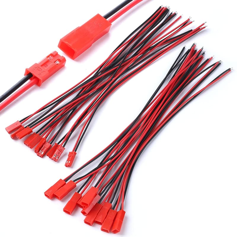 JST 2-Pin Plug Connectors – 300mm Cable for Battery, LED, RC & Arduino Projects