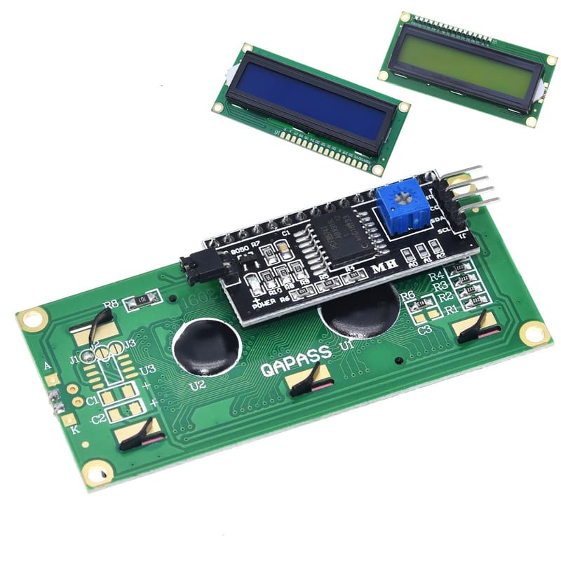 LCD1602 I2C Display | 16×2 Yellow Screen with PCF8574 Interface for Arduino, ESP32 & Raspberry Pi