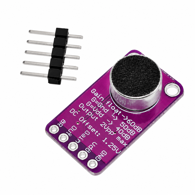 MAX9814 Microphone Amplifier Module with Auto Gain Control (AGC) for Arduino, ESP32 & Audio Projects