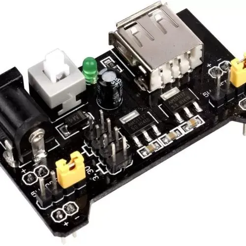 MB102 Breadboard Power Supply Module | Dual 3.3V/5V Regulated Power Board for MB-102 Breadboard & Arduino Projects