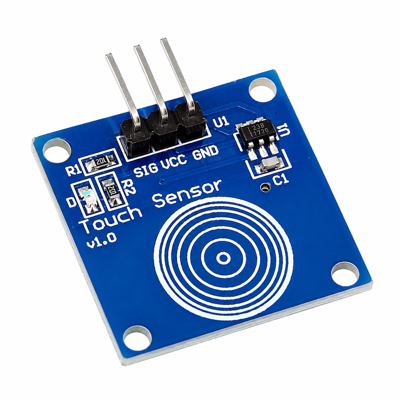 TTP223B 1-Channel Capacitive Touch Sensor Module – Digital Touch Switch for Arduino & DIY Electronics