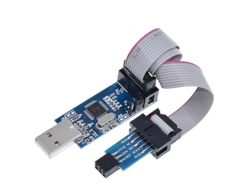 USBASP USBISP AVR Programmer USB ISP USB ASP ATMEGA8 ATMEGA128 Support Win7 64K 10Pin To 6 Pin Adapter Board
