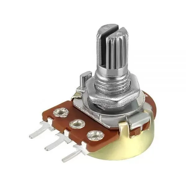 WH148 50K Potentiometer with Switch – 3-Pin 15mm Rotary Knob for Audio & Arduino