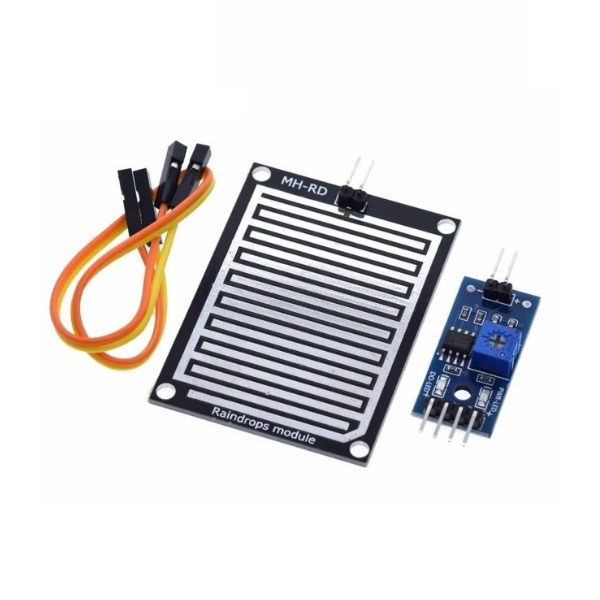 rain_drops Raindrops Detection Sensor Module 3.3V–5V | Rain Water & Humidity Sensor for Arduino, IoT & Smart Home Automation - Image 1