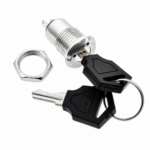 12mm Electronic Key Switch ON/OFF Lock Switch 2-Pin Security Power Switch with Keys for Electronics & Access Control - Image 2